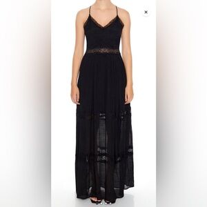 Elegant Black Lace Maxi Skirt